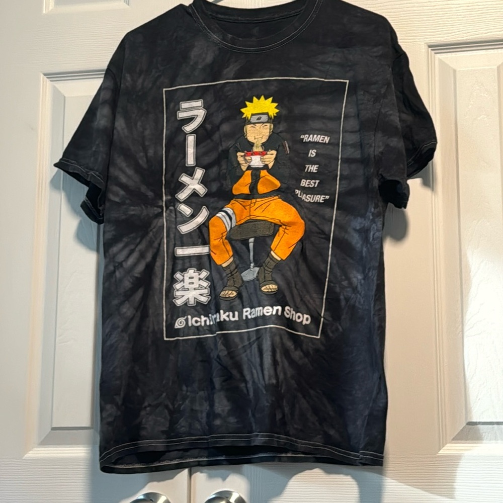 Naruto Shippuden Ichiraku Ramen Shop Adult T-Shirt Black Size medium Preowned